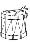 Página para colorir tambor