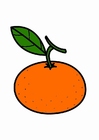 Página para colorir tangerina 