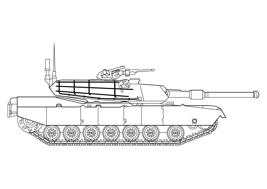 Página para colorir tanque de Abrams 