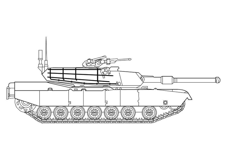 Página para colorir tanque de Abrams 