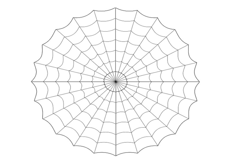 Página para colorir teia de aranha 