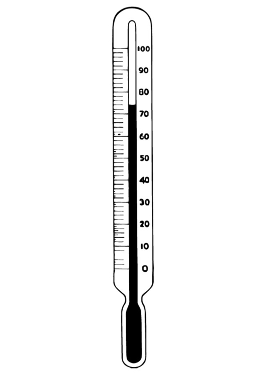 Página para colorir temperatura - termÃ´metro