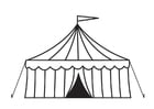P�ginas para colorir tenda do circo