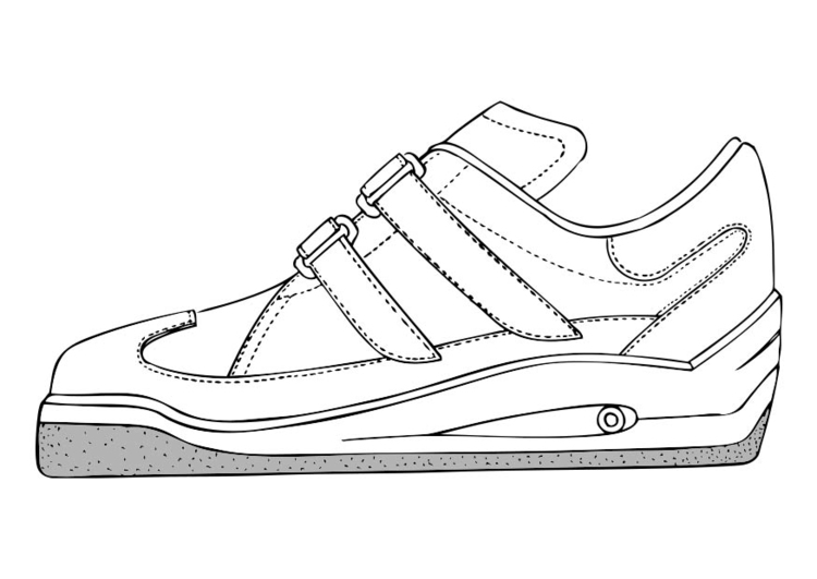 Página para colorir tÃªnis para caminhada