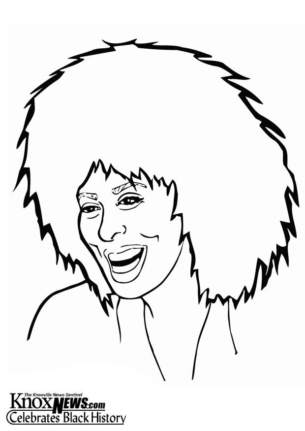 Página para colorir Tina Turner