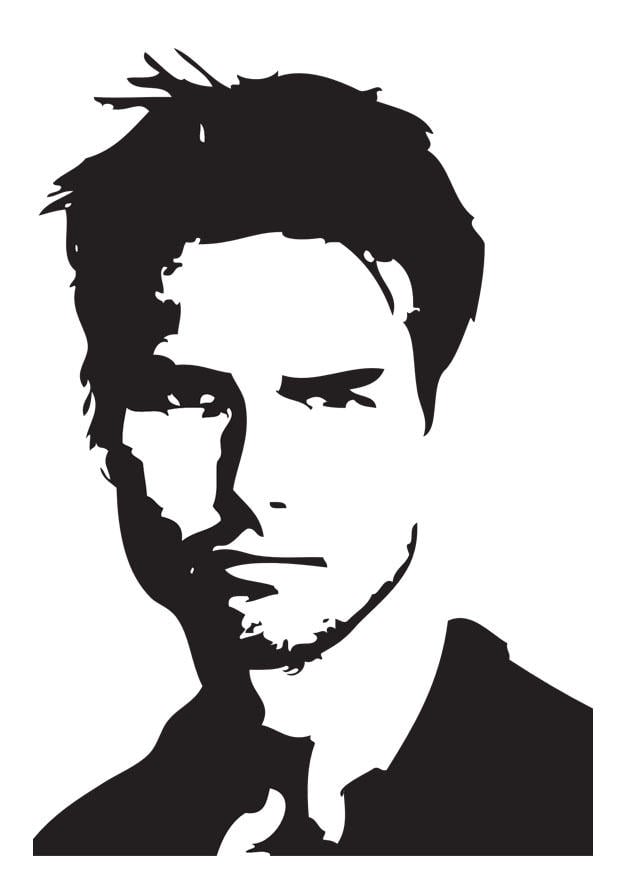 Página para colorir Tom Cruise