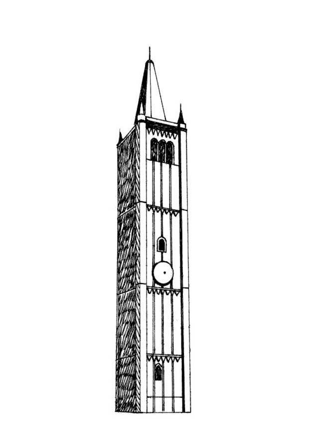 Desenho de Torre branca para colorir