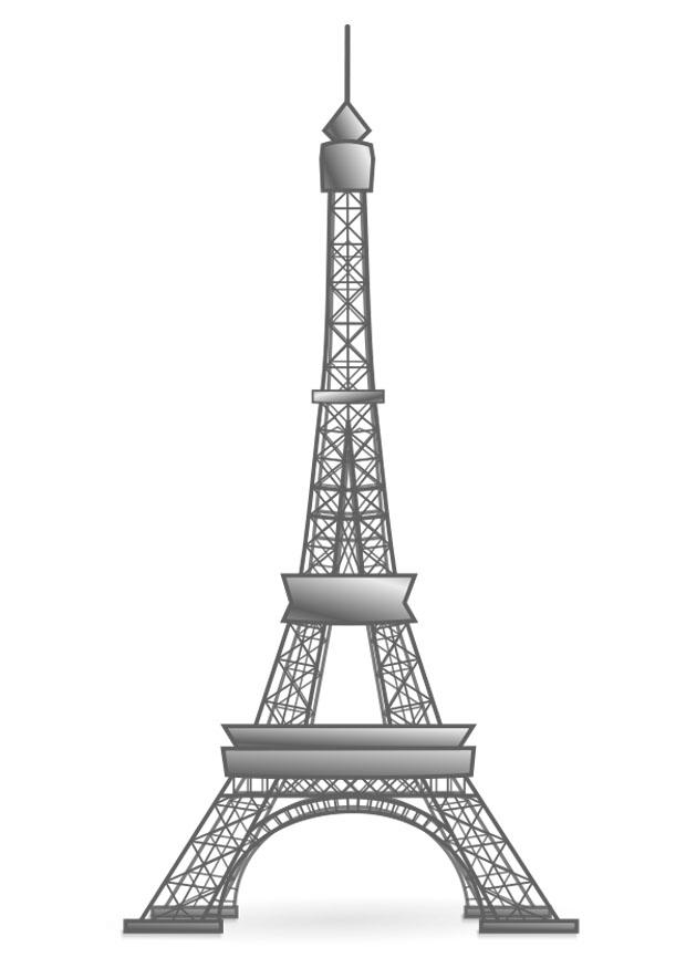 Página para colorir Torre Eiffel - FranÃ§a 