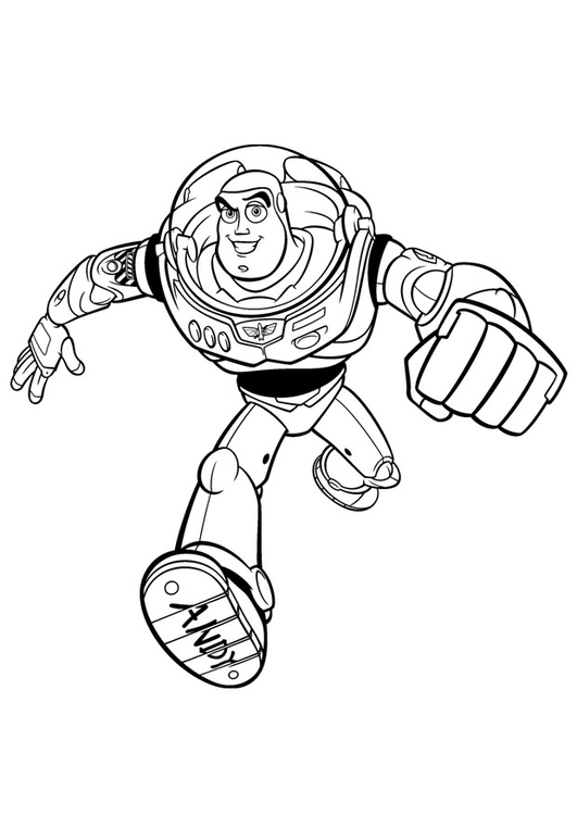 Página para colorir Toy Story - Buzz Lightyear