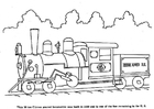 Página para colorir trem antigo