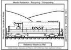 P�ginas para colorir trem de resíduos