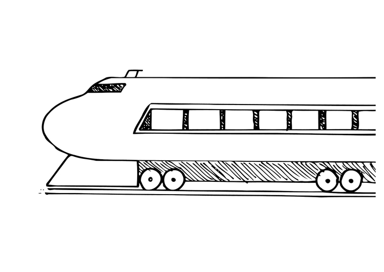 Página para colorir trem