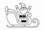 Página para colorir trenÃ³ do papai noel