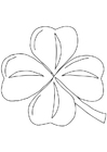 Página para colorir trevo da sorte - shamrock