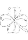 P�ginas para colorir trevo de quatro folhas - shamrock