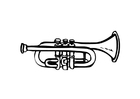 P�ginas para colorir trompete 