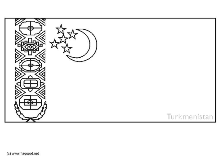 Página para colorir TurquemenistÃ£o