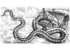 paginas-para-colorir um dragão ataca o navio