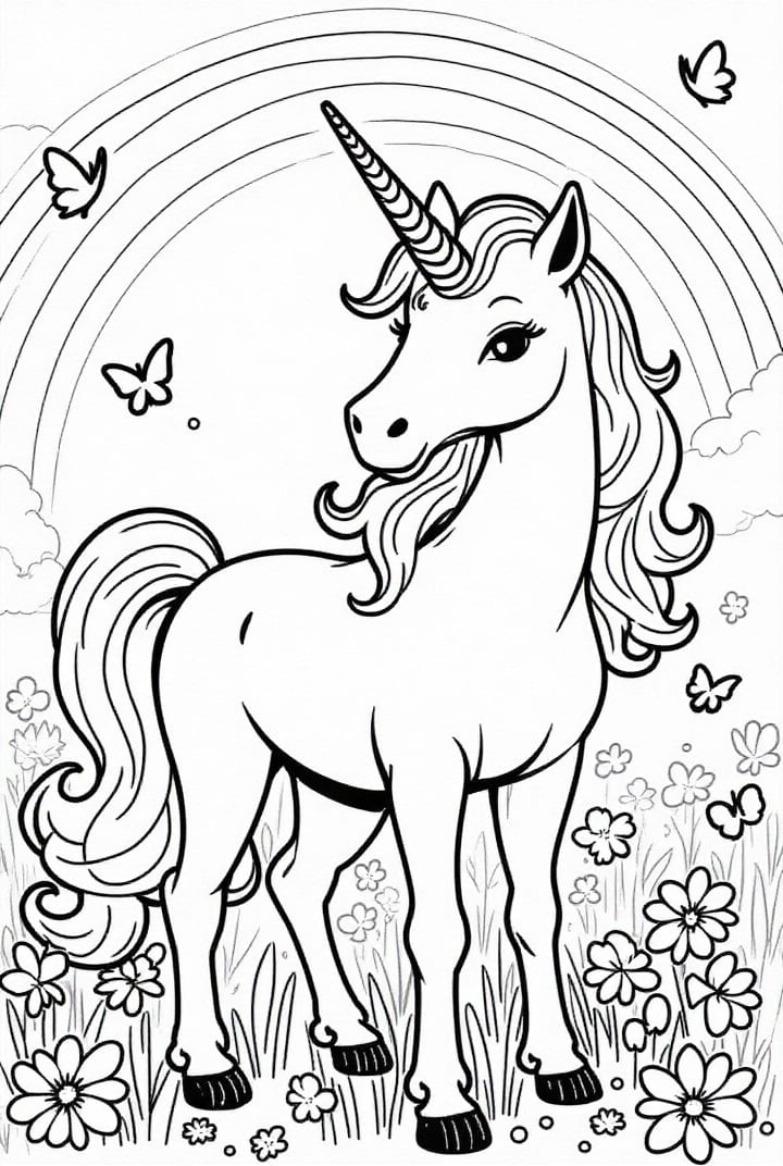 unicórnio no campo
