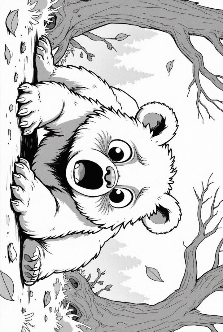 urso assustado