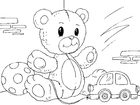 P�ginas para colorir urso de pelúcia 