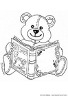 Página para colorir urso
