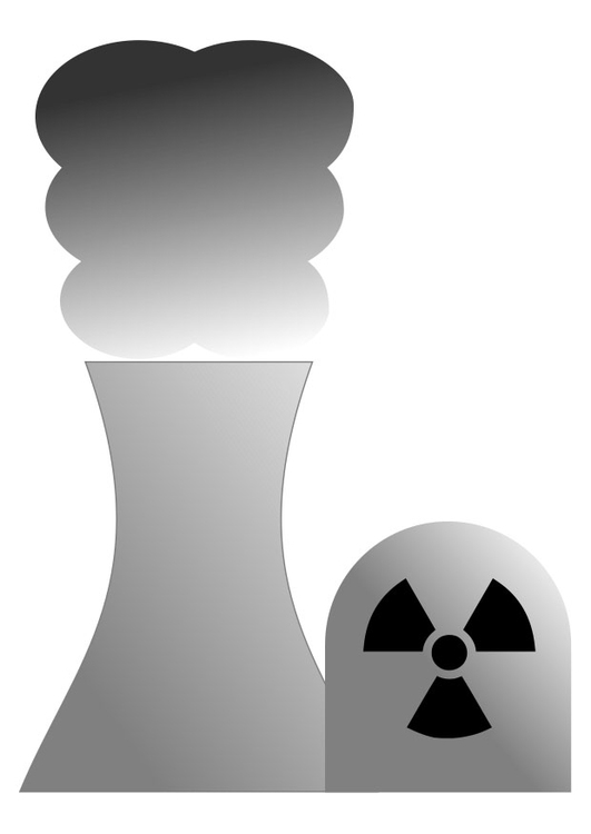 Página para colorir usina nuclear