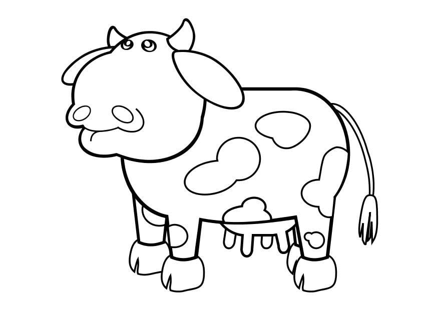Página para colorir vaca