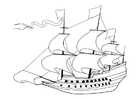 paginas-para-colorir veleiro do século XVII