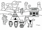 P�ginas para colorir Velho Oeste
