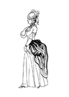Página para colorir vestido - corsete 