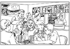 paginas-para-colorir vida saudável - fastfood