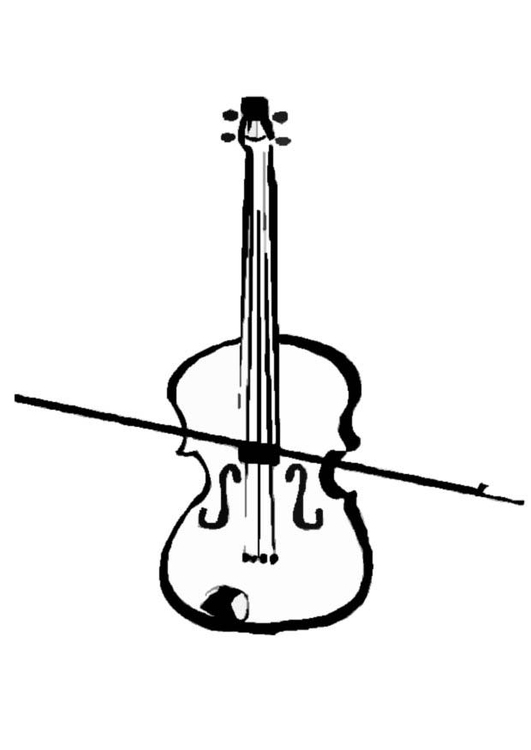 Página para colorir violino