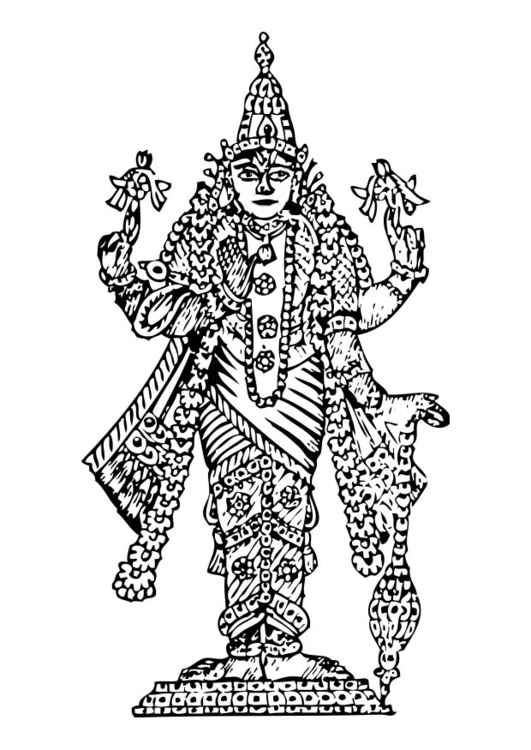 Página para colorir Vishnu