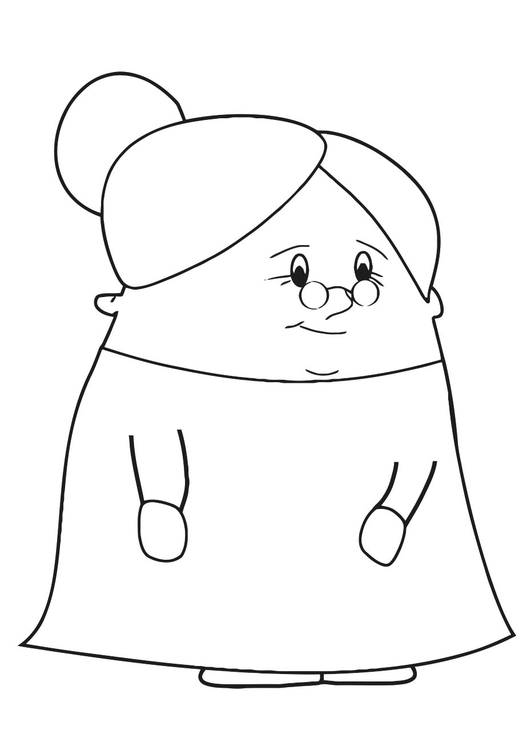 Página para colorir vovÃ³ 