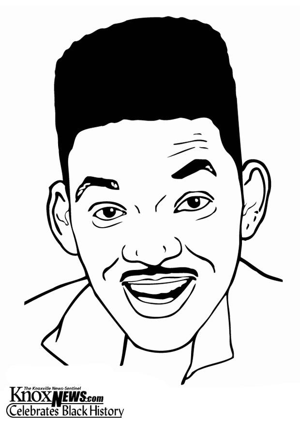 Line Art History : Página para colorir will smith img