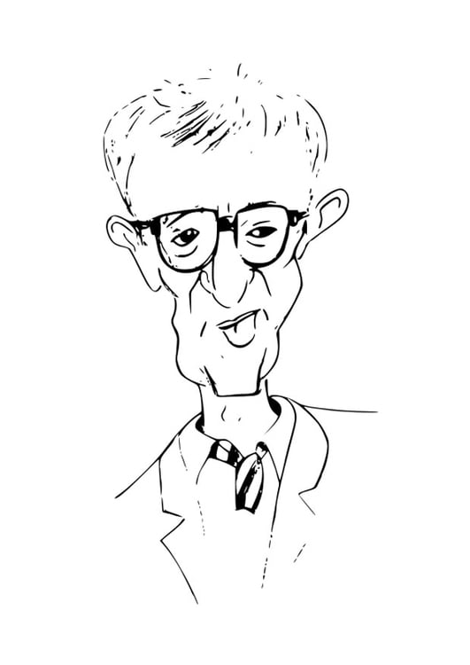Página para colorir Woody Allen