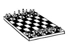 Página para colorir xadrez 