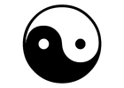 Página para colorir yin e yang